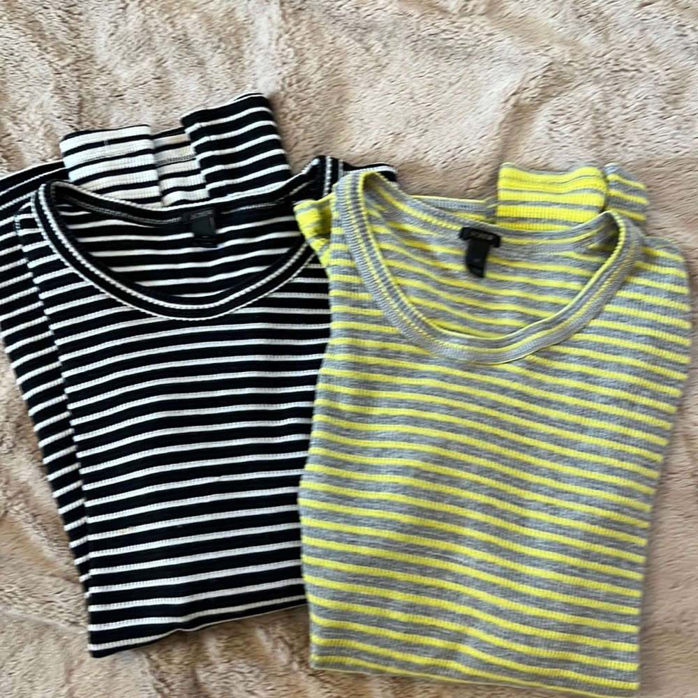 J CREW bundle of long sleeve tee shirts - striped